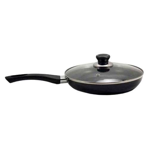 Сковорідка d28см скляна кришка а/п Non Stick чорна PN-28B Interos Житомир