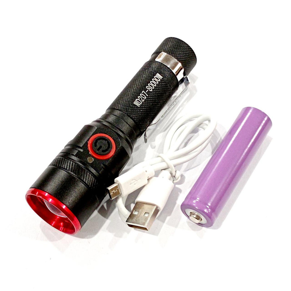 Ручний ліхтар Police BL-736A, RB207, 18650, T6, Zoom, ЗУ USB Дніпро - фото 1