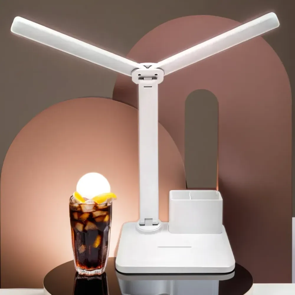 Багатофункціональна LED лампа для робочого столу Bailong BL-3302 наявність тримача для мобільного телефону Одеса - фото 1
