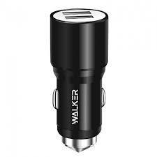 Автомобільний зарядний пристрій WALKER WCR-21 2USB 1,0А+2,1A чорний Житомир - фото 1
