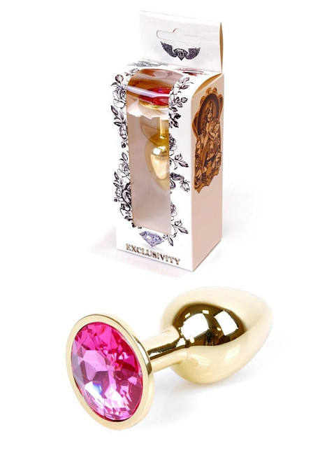 Анальна пробка - Jewellery Gold Plug Pink Sex Aura Київ - фото 1
