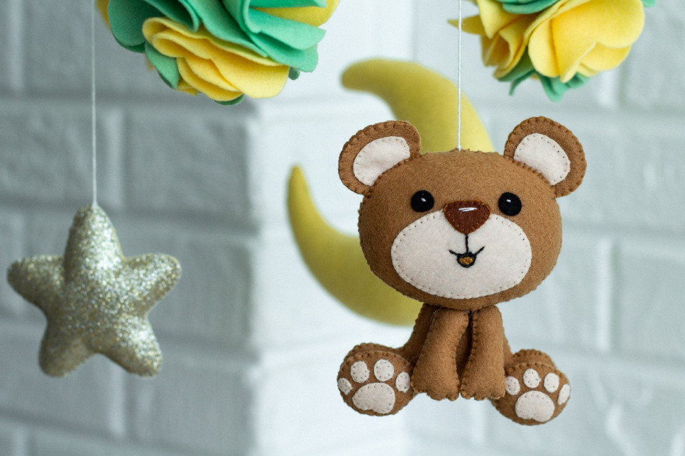 Дитячий музичний мобіль на ліжечко для немовлят WooolyWool «Ведмежатко» з 35 мелодіями Київ - фото 9