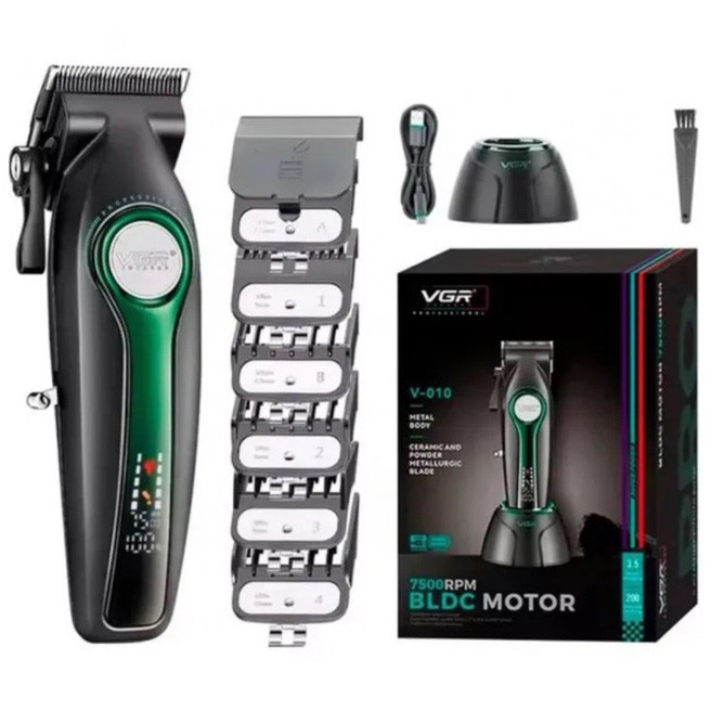 Набір машинок для стрижки, Професійний тример з насадками, Машинка для стрижки з потужним акумулятором QX-89 Львів - фото 4