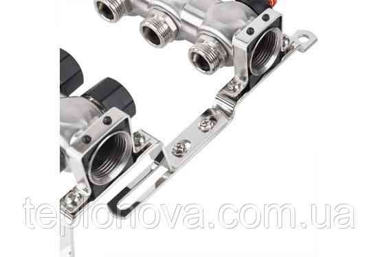 Колектор нержавійка на 4 пари виходів "Raftec" RC-03 для Теплої Підлоги з розходомірами Чернівці