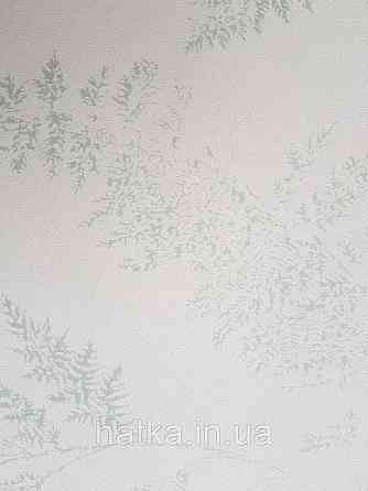 Шпалери флізелінові дитячі еко Lutece Tartine et Chocolat ніжні великі гілки листя смарагдові на білому Київ
