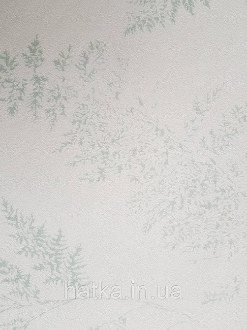 Шпалери флізелінові дитячі еко Lutece Tartine et Chocolat ніжні великі гілки листя смарагдові на білому Київ - фото 3