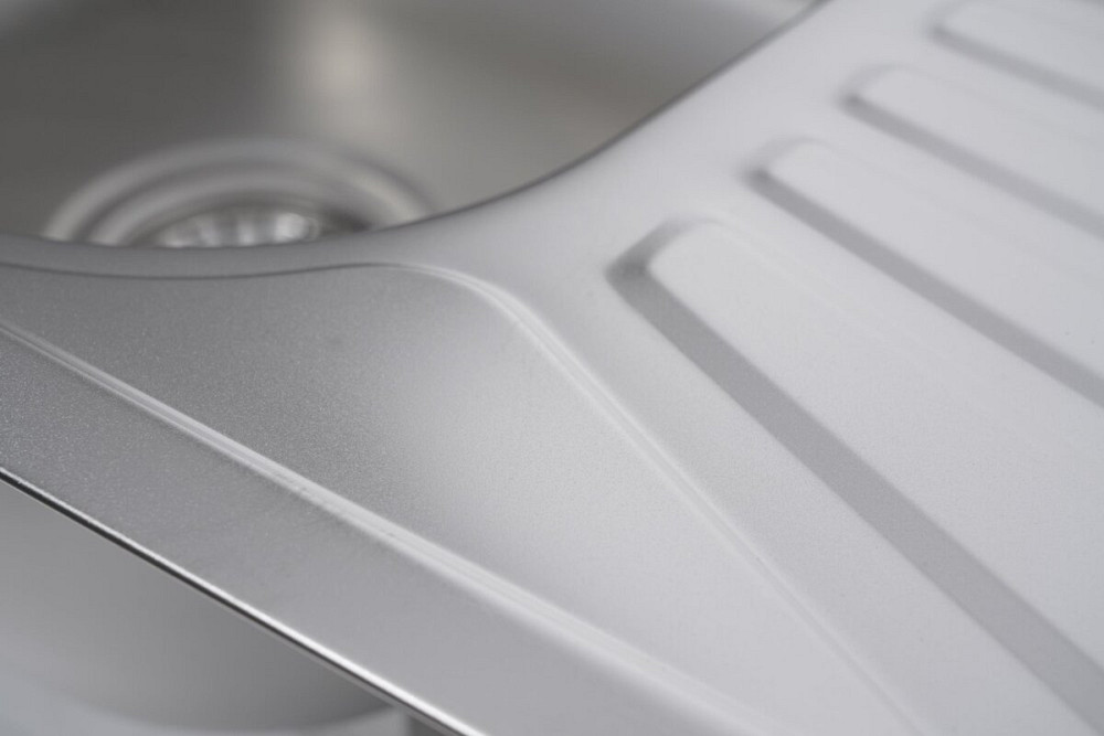 PLATINUM Кухонна мийка з нержавіючої сталі прямокутна Platinum САТИН 7848 (0,8/180 мм) Коломыя - изображение 5