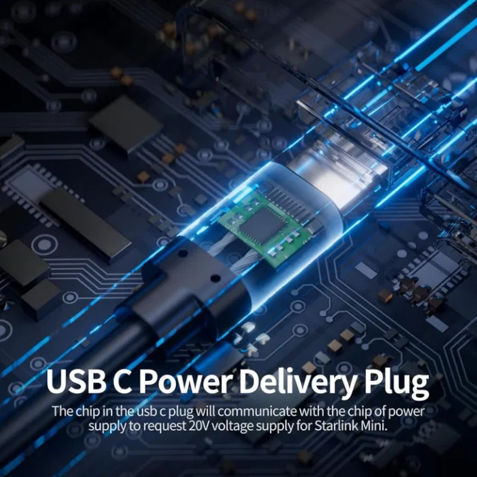 Кабель питания 5м для Starlink Mini USB Type-C 5 Винница - изображение 8