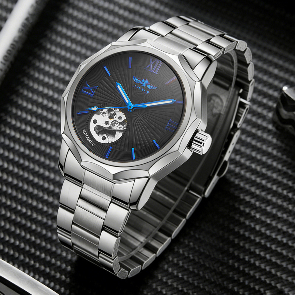 Часы мужские механические Winner Vortex Серебристый Винница - изображение 3