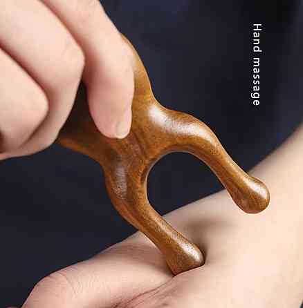 Дерев’яний масажер для обличчя та вух, масажер для носа та точок, ручний масажер з натурального дерева Київ