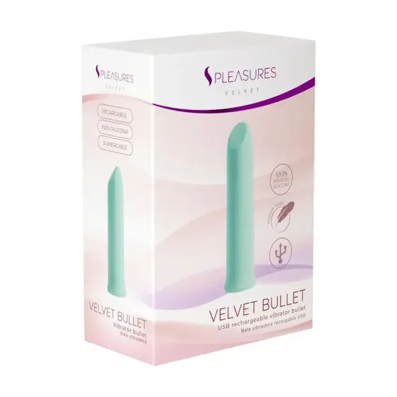 Віброкуля S Pleasures Velvet Bullet Candy Turquoise Львів