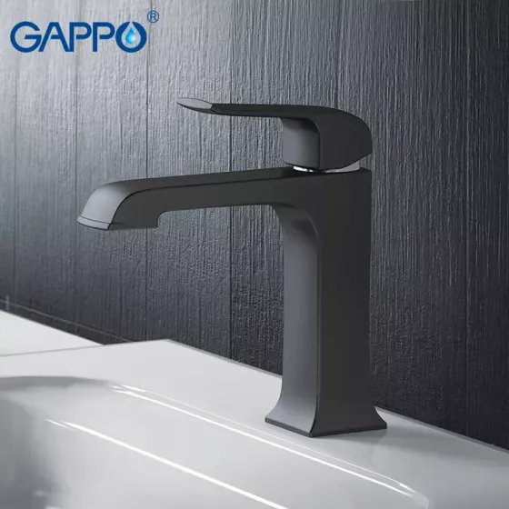 Змішувач для умивальника GAPPO G1050 чорний Київ
