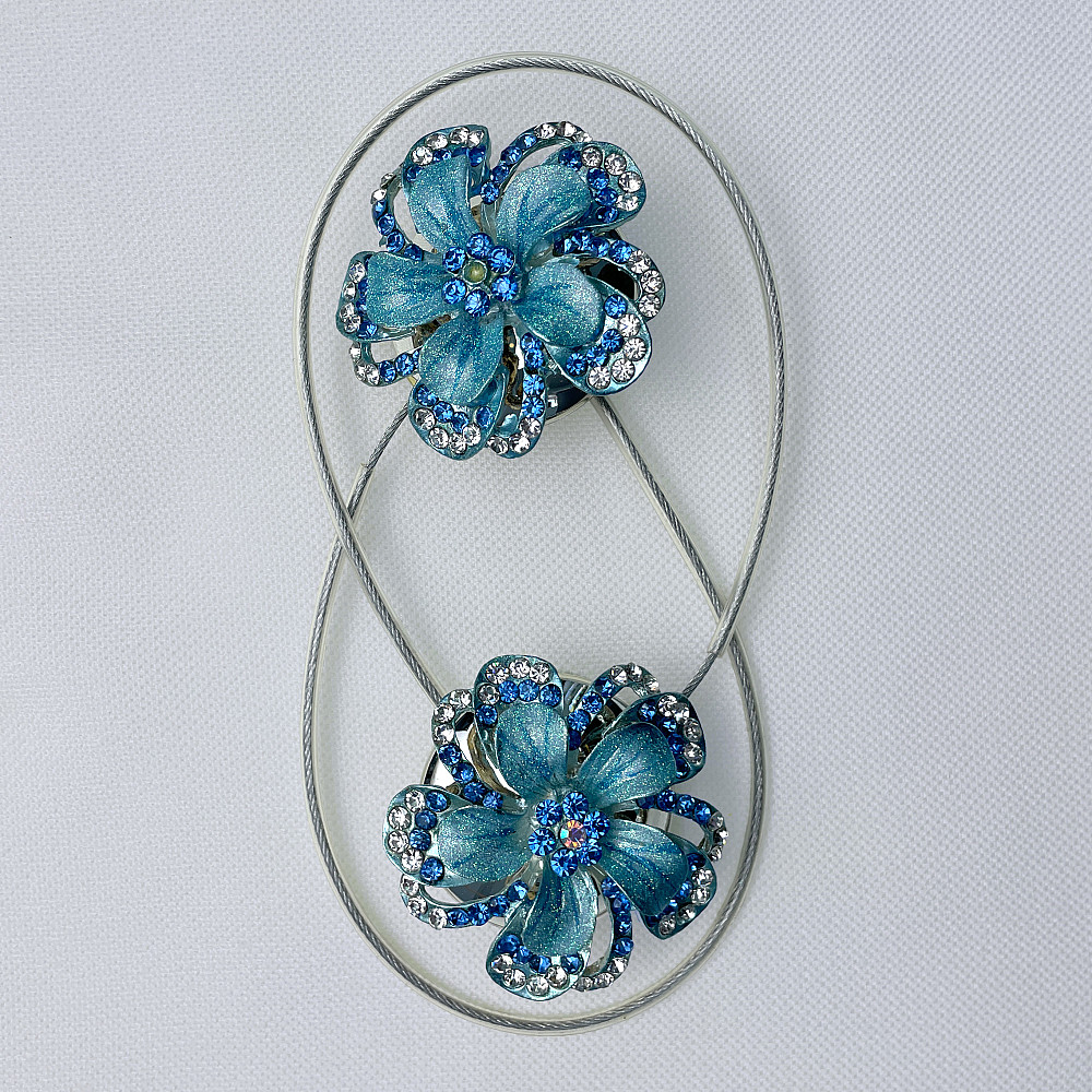 Магніти для штор та гардин "Flowers" набір 2 шт Блакитний (81-240) Київ - фото 6