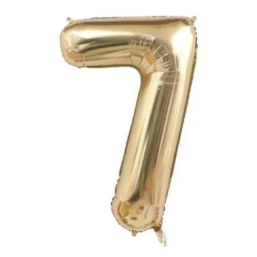 Цифра фольгована 7 біле золото 80 см Київ - фото 1