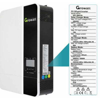 Солнечный инвертор Growatt SPF5000ES 5000W (SPF5000ES) Винница - изображение 11