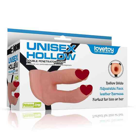 Двойной страпон Unisex Hollow Strap On Sex Aura Киев