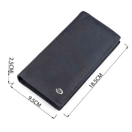 Чоловічий купюрник ST Leather 18370 (ST148) дуже зручний Синій Київ