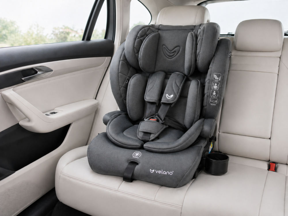 Автокресло VELANO Flexo i-Size 76–150 см, ISOFIX + Top Tether/ремень, grey Киев - изображение 4