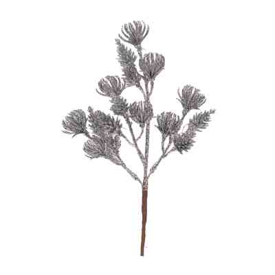 Декоративная ветвь YES! Fun 21 см, серебро, глиттер (973980) Винница