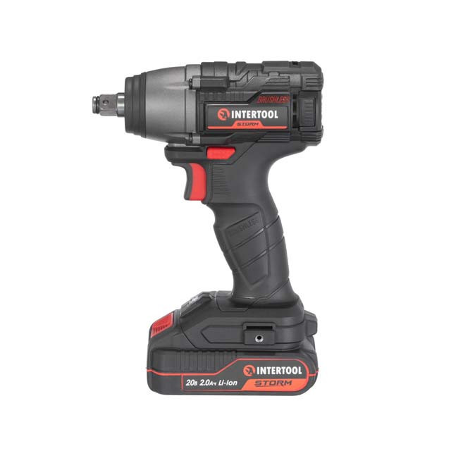 Гайкокрут акумуляторний INTERTOOL WT‑0364, 20 В, 300 Nm, 2500 об/хв, 3000 уд/хв, 1/2", Li-ion, 2,0 Ач, ЗП 2 A - для автосервісу Львів - фото 7
