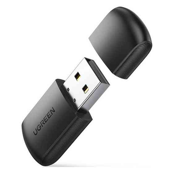 Дводіапазонний бездротовий Wi-Fi USB адапттер Ugreen AC650 2,4 ГГц CM448 20204 (Чорний) Миколаїв