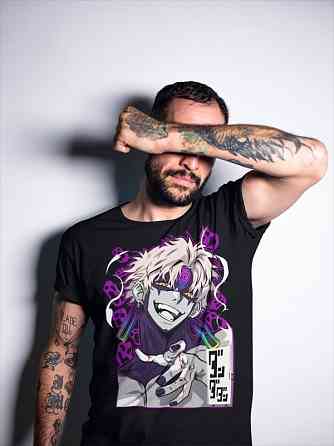 Футболка з аніме принтом Евіл Ейе Дандадан Ейе оверсайз (S/M/L) Чорний AnimeJ0427 Дніпро