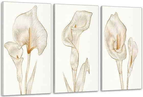 Модульная картина в гостиную / спальню  Квіти     ART-181_3A 100х150 см Киев