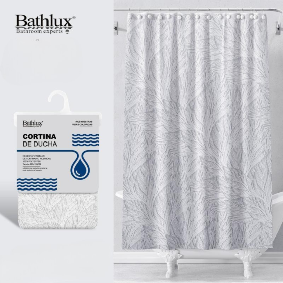 Шторка для ванной и душа Bathlux 61057 180×195 см водоотталкивающая, качественная шторка Каменец-Подольский