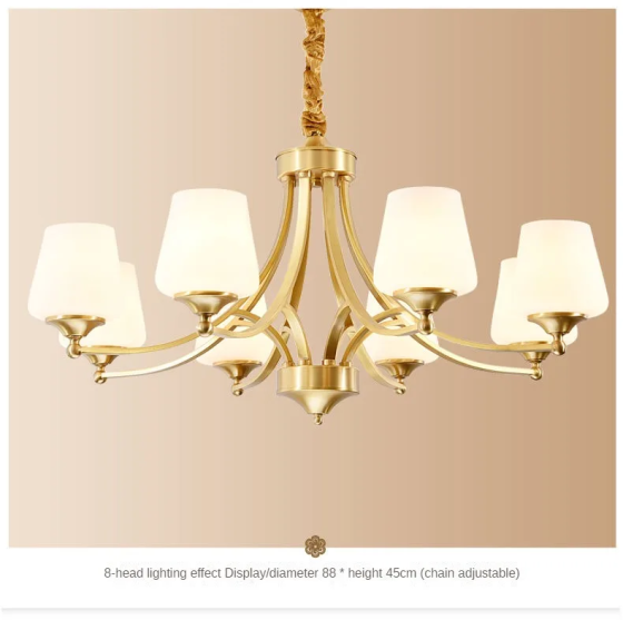Светодиодная люстра Звон 5027 (Золотая) 8 плафонов Винница