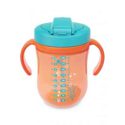 Поильник-непроливайка Baboo с трубочкой Marine 300 мл Оранжевая (90601) Винница