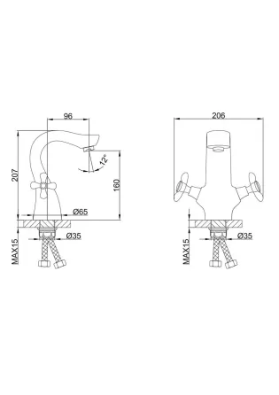 Змішувач для умивальника Frap F10731-B хром Київ