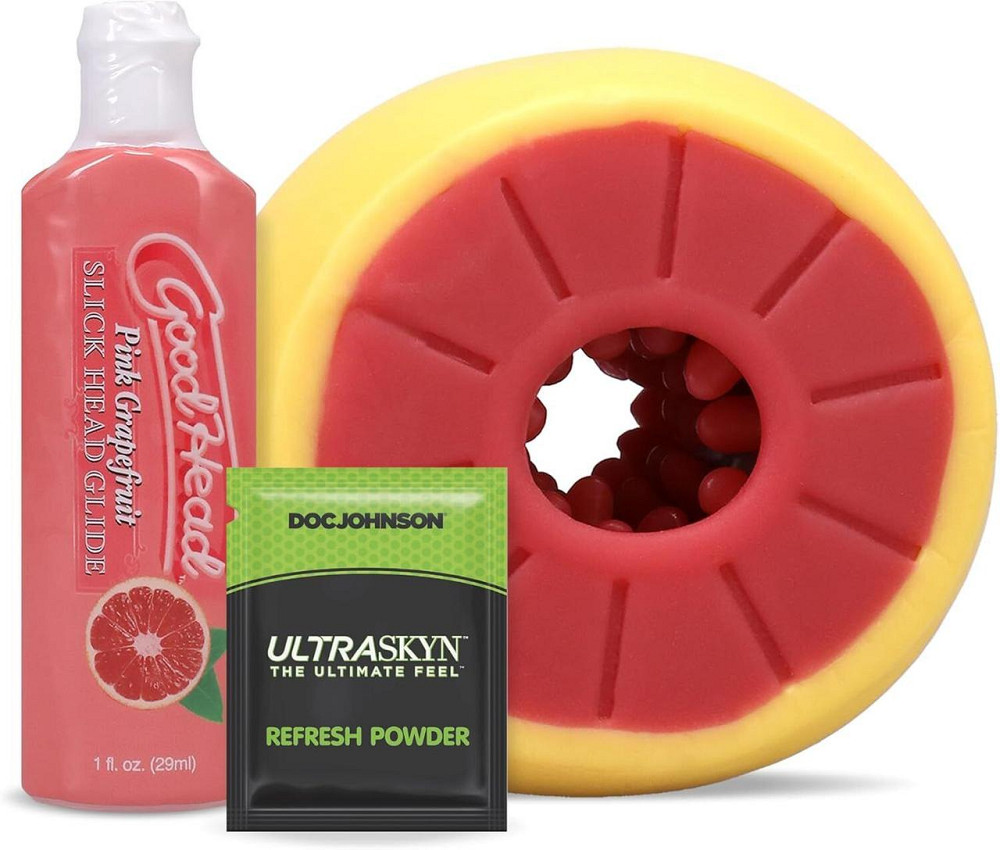 Набор для минета Doc Johnson GoodHead Grapefruit Blowjob Set - Yellow (мятая упаковка!!!) Sex Aura Киев - изображение 1