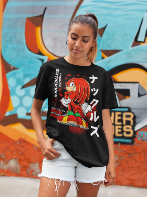 Футболка для мальчика аниме Кнукклес Екхидна Схадов Хедгехог оверсайз (рост от 165 до 180 ) Черний AnimeJ0016m Днепр - изображение 5