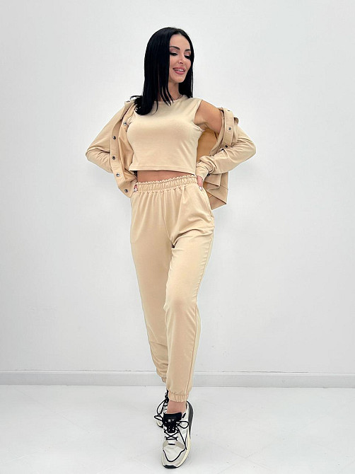 Женский трикотажный костюм тройка 