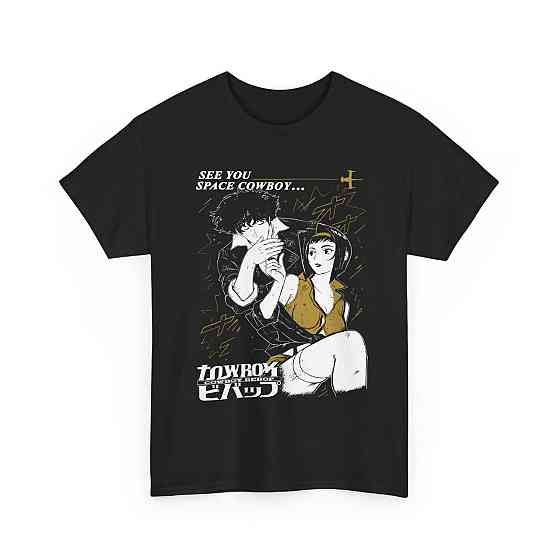 Футболка для мальчика аниме Спике Спиегел Ковбой Бебоп оверсайз (рост от 165 до 180 ) Черний AnimeJ0250m Днепр