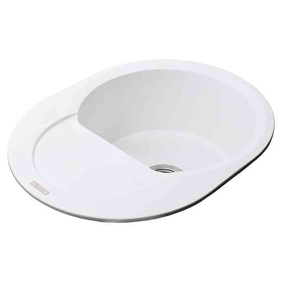 Гранітна мийка Globus Lux MORAINE білий 600х470мм-А0007 (000007555) Київ