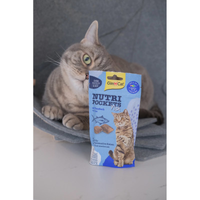 Лакомство для котов GimCat Nutri Pockets Fish Тунец 60 г (4002064419633) Винница - изображение 7
