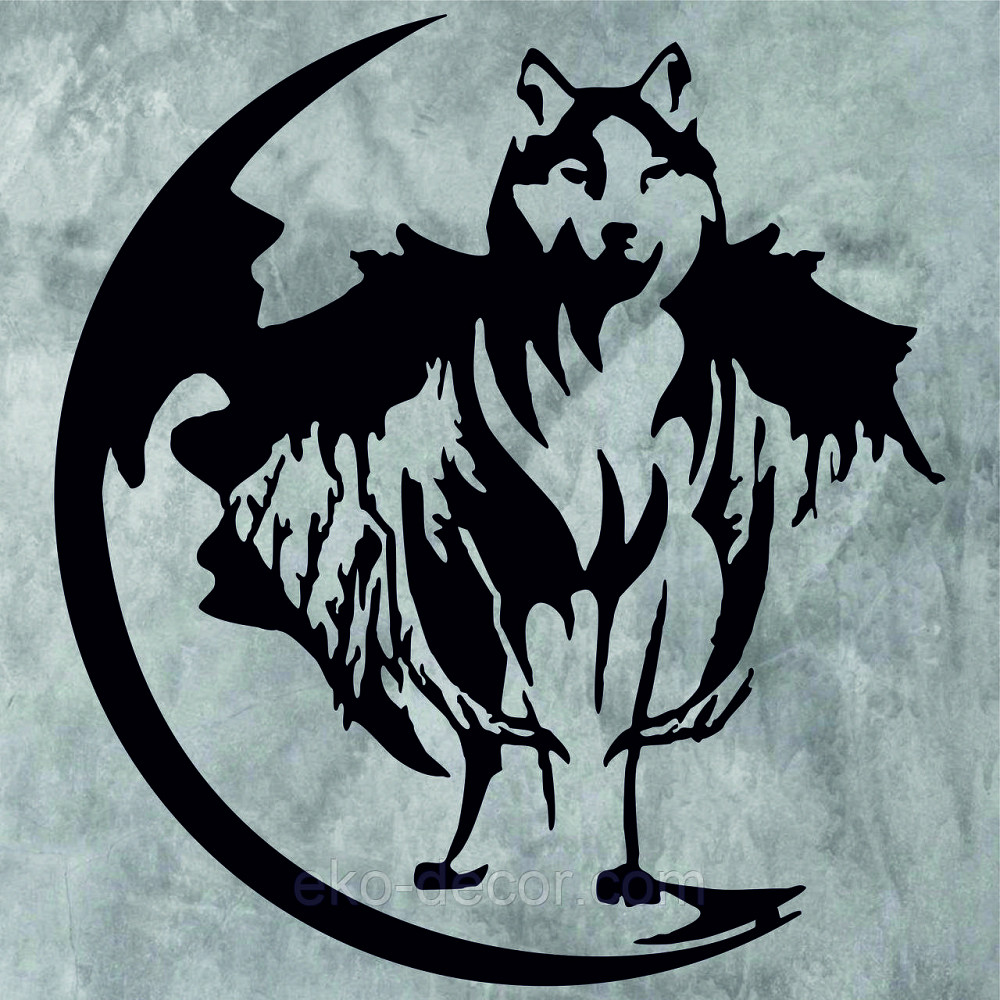 Декоративное настенное Панно «Волк», Декор на стену 70*64 см Киев - изображение 5