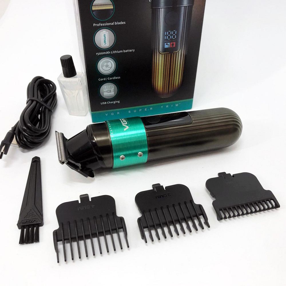 Портативна ручна машинка для стрижки волосся VGR V-929, Машинка-тример для стрижки бездротова EO-81 Київ - фото 19
