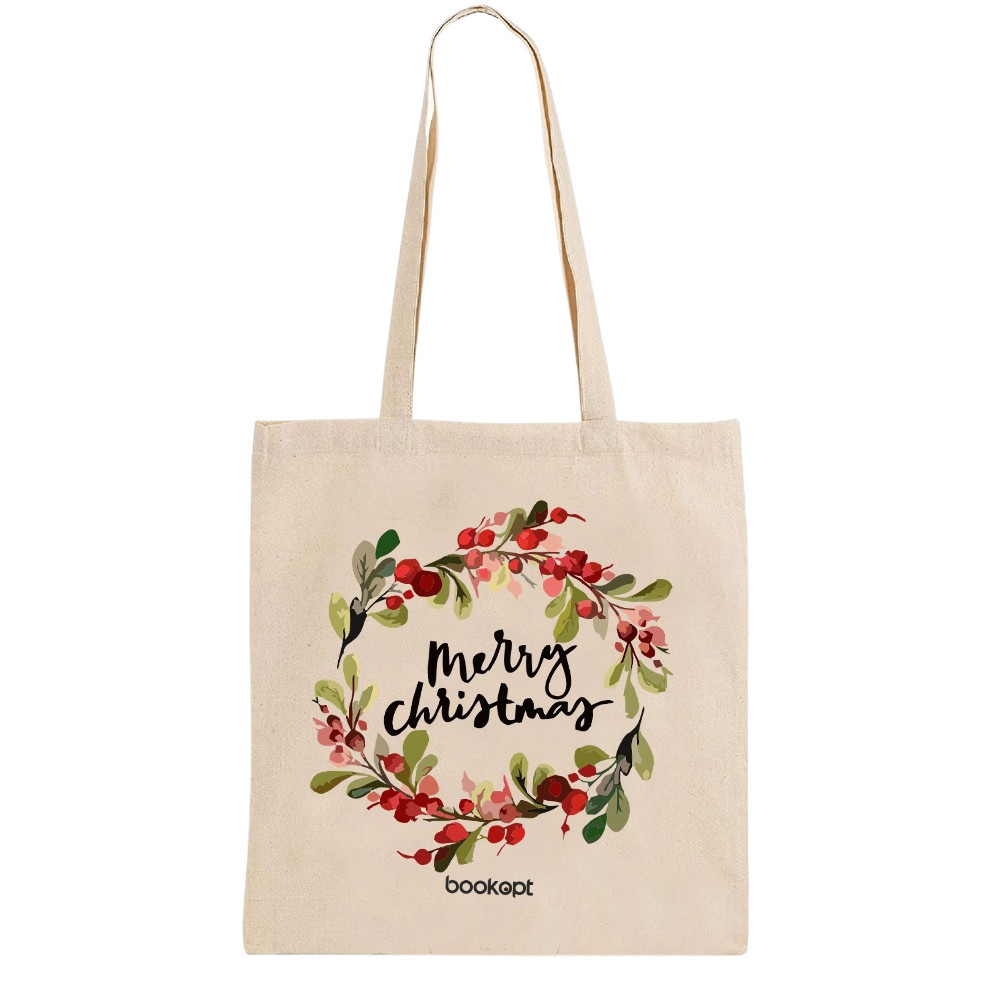 Екошопер BookOpt BK4018 Merry Christmas бежевий Киев - изображение 1