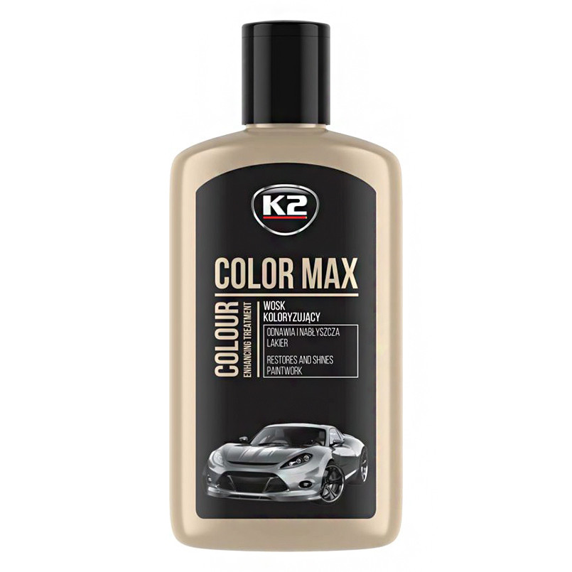 Поліроль для кузова K2 Color Max восковий чорний 250мл Львів - фото 1