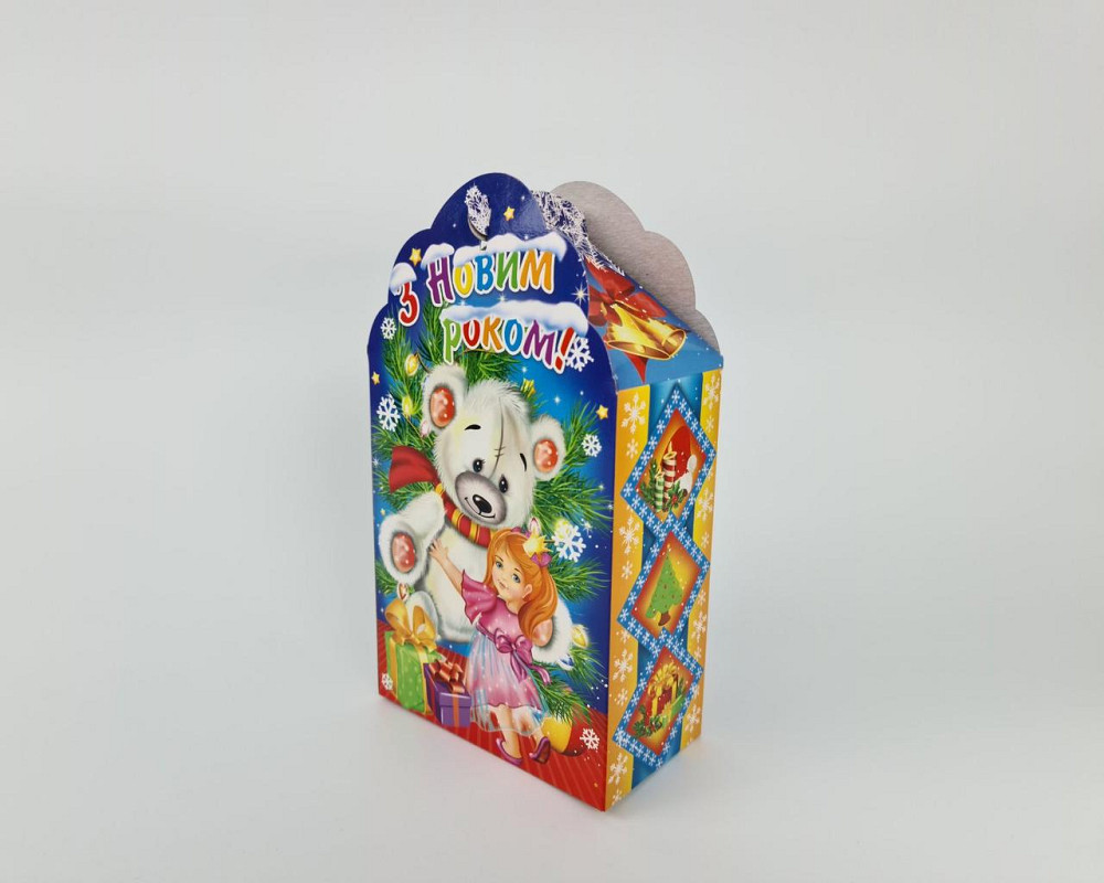 Новорічна коробка для цукерок No223 (700 г) Миша та маша (25 шт.) Харків - фото 3