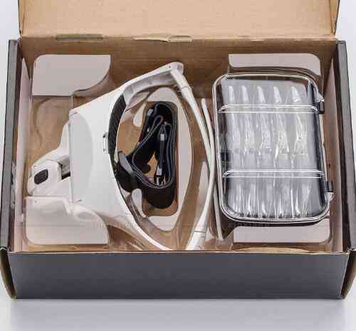 Окуляри збільшувальні налобні з LED підсвіткою, змінні лінзи 5 шт (1X-3.5X), лупа для роботи з дрібними деталями, модель 9892B1 Київ