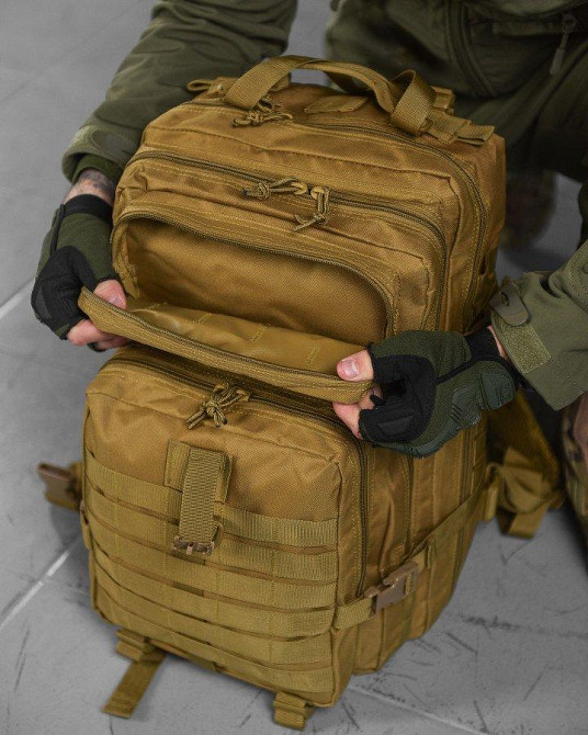 Рюкзак тактичний кайот 45л 800D Silver Knight USA ВТ6388 Одеса - фото 18