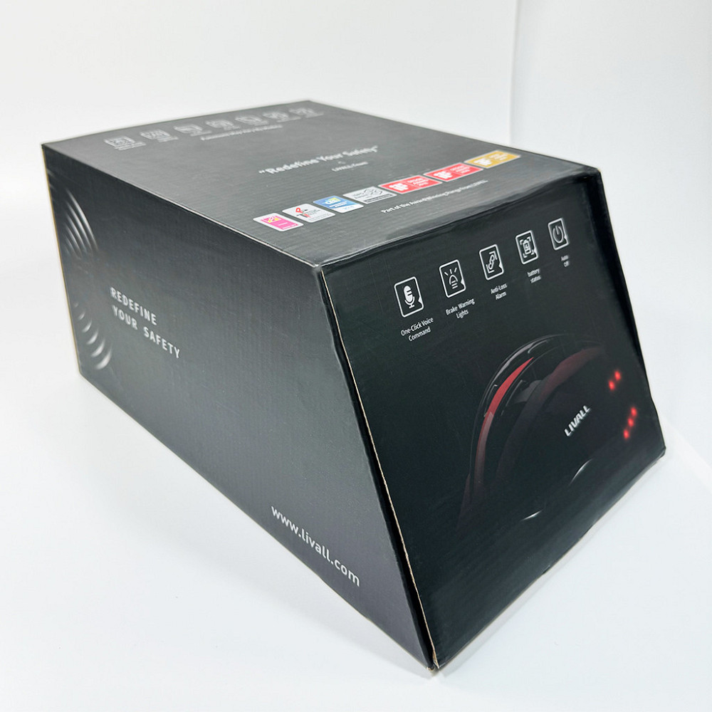 Захисний шолом Livall MT1 NEO (M) Black/Red (54-58см), акустика, мікрофон, сигнали поворотів та стопів, додаток, пульт BR80, Київ - фото 2