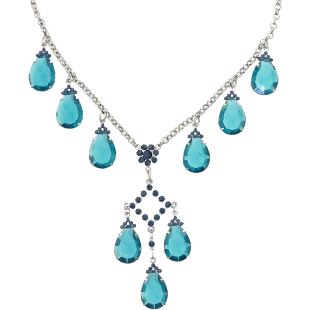 Кольє з блакитними підвісними краплинками Behave Луцьк - фото 2