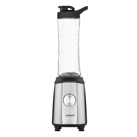 Блендер для смузі ARDESTO SBG-F350, 350Вт,2в1, пляшка -600мл, пляшка -300 мл, кавомолка , чорно-сріблястий Киев