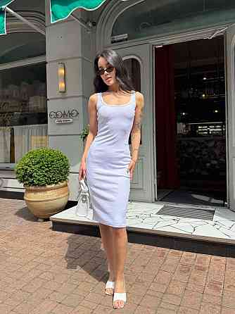 Женское базовое летнее платье турецкий рубчик Одесса