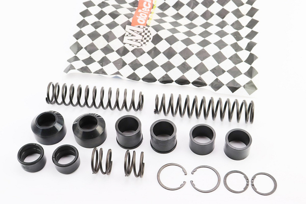 Ремонтний комплект передньої вилки Yamaha JOG NEXT ZONE ZR - втулки 6шт + пружини 4шт + пильовики 2шт + скоби 4шт Київ - фото 1