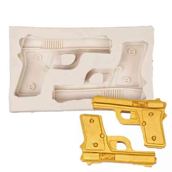 Молд силіконовий Пістолет 106 на 62 мм сірий Київ